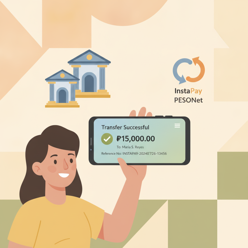 Illustration: Using InstaPay and PESONet to Deposit on Ferrari Play 88